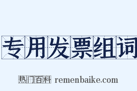 专用发票组词是什么意思的图片